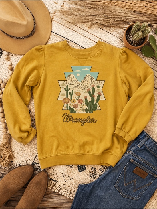 Wrangler Tops - Wrangler Cowboy Sweatshirt Womens  
( g1